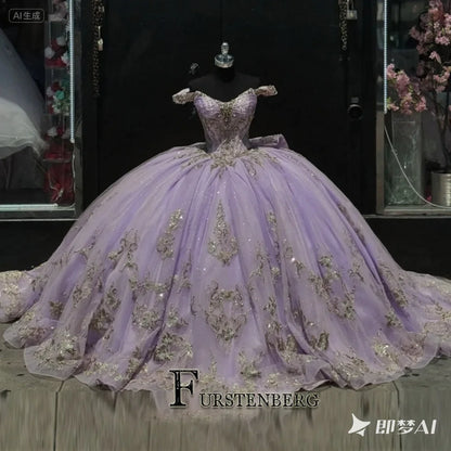 FURSTENBERG Baby Pink 15 Years Quinceneara Dress Bow Bead Cape Formal Party Dress 15 year old quinceanera dresses Customized