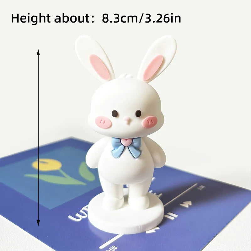 Easter Bunny Cake Topper Cute Rabbit Carrot Happy Birthday Cake Decoration for Kids 1st Birthday Party Supplies Baby Shower Gift