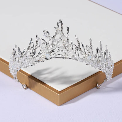 Itacazzo Bridal Headwear Crown Classic Tiaras Suitable for Women's Wedding, Birthday, Party Accessories (Can be Quickly Sent)