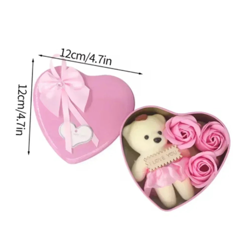 Eternal Bloom - Rose Bear Gift Box with Keepsake Flowers