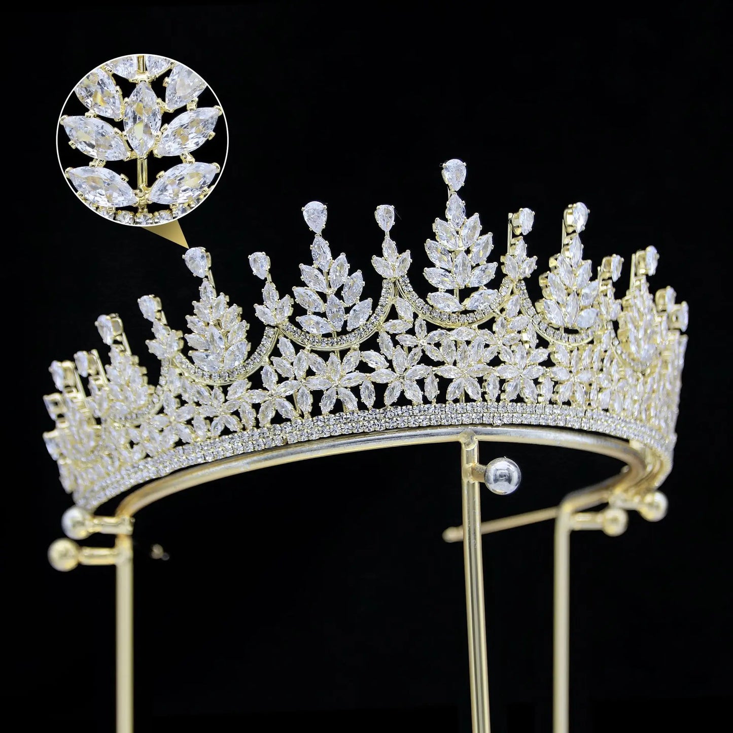 Cubic Zirconia Tiaras For Wedding Bride Hair Jewelry Accessories Bridal Tiaras Crowns For Women Pageant Prom Party Headdress