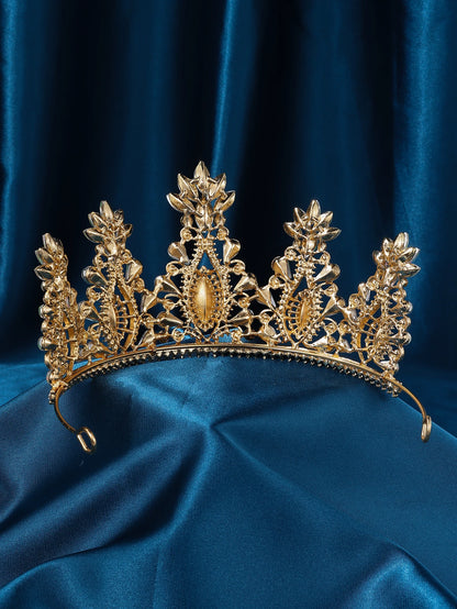 Baroque Red Crystal Tiaras And Crowns Prom Rhinestone Bridal Diadem Crown Taira For Women Wedding Hair Accessories Jewelry Crown