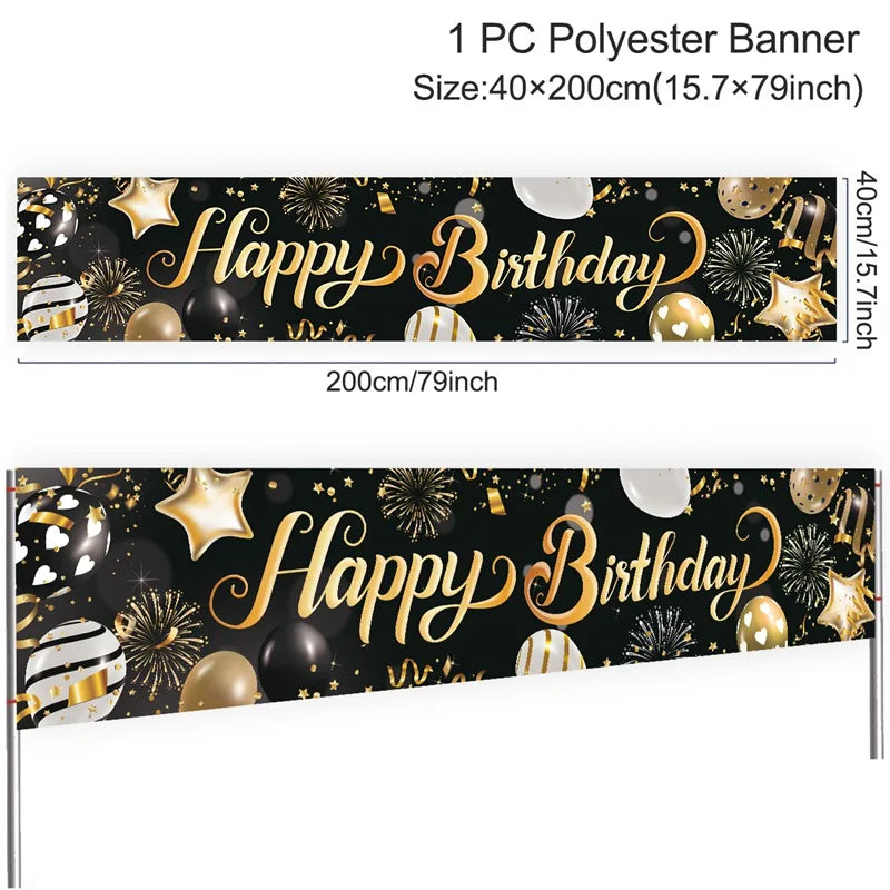 Happy Birthday Banner Birthday Party Decoration Kids Boys Girl Baby Shower Decoration Bunting Garland Banners Flags Anniversary