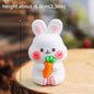 Easter Bunny Cake Topper Cute Rabbit Carrot Happy Birthday Cake Decoration for Kids 1st Birthday Party Supplies Baby Shower Gift