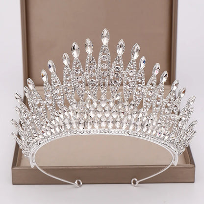 Itacazzo Bridal Headwear Crown Classic Tiaras Suitable for Women's Wedding, Birthday, Party Accessories (Can be Quickly Sent)