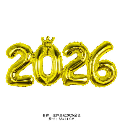 Standing New year balloon Gold 2026 Balloon New year party Balloon decoration 2026 Happy new year eve Party home Decor supplies