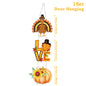 Happy Thanksgiving Day Door Banner Autumn Vine Wreath Dwarf Doll Ornament Gnomes Decorations for Home Tiered Tray Tabletop Decor